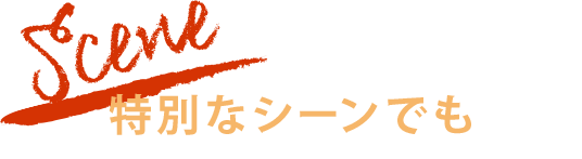 特別なシーンでも